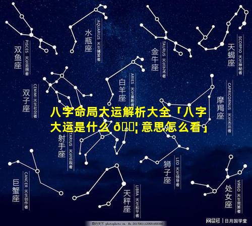 八字命局大运解析大全「八字大运是什么 🐦 意思怎么看」